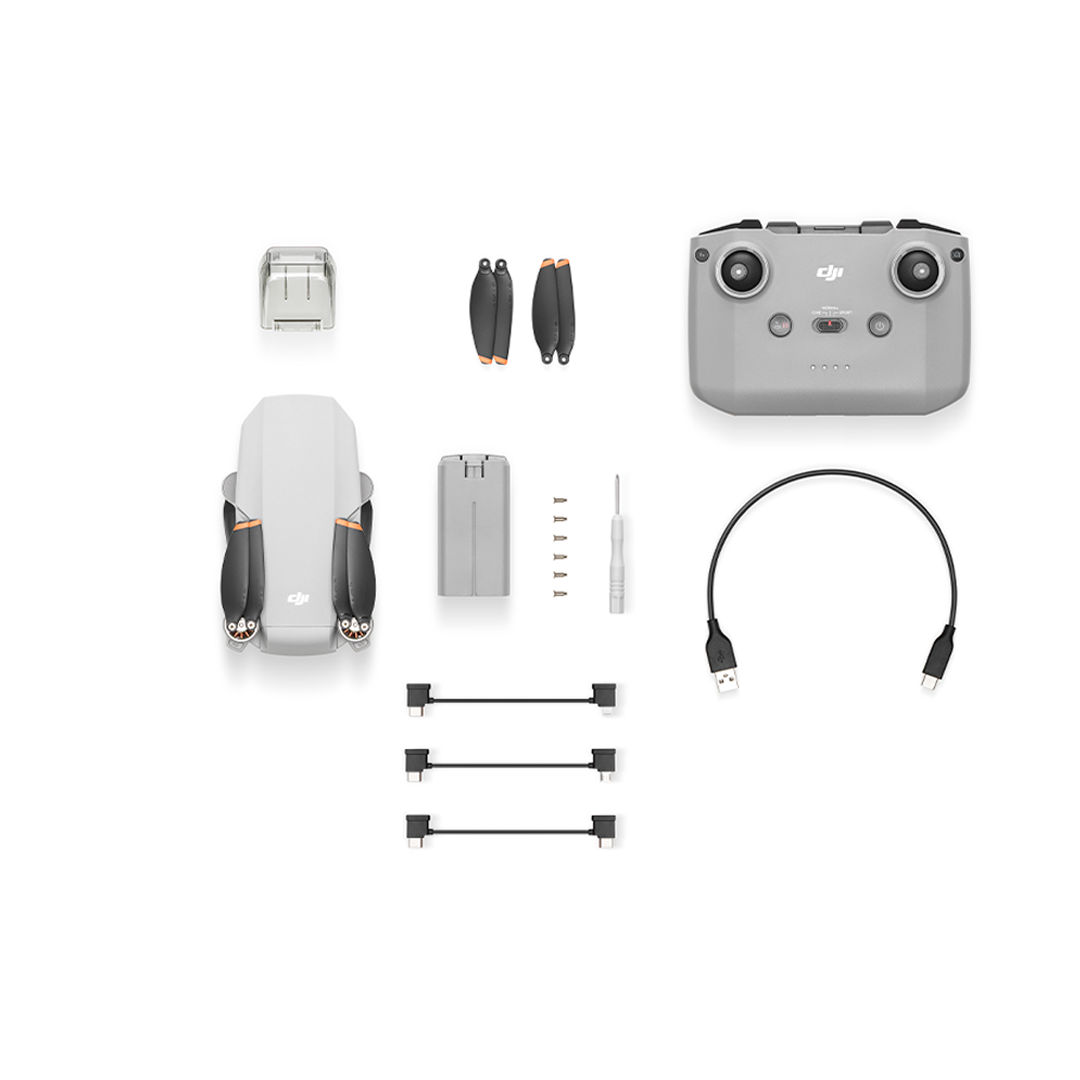 DJI Mini 4K, dron con cámara 4K UHD para adultos, Foto de 12MP, menos 249 g, estabilización de cardán 3 ejes, transmisión video de 10 km, retorno automático, resistencia al viento, 1 batería para un tiempo