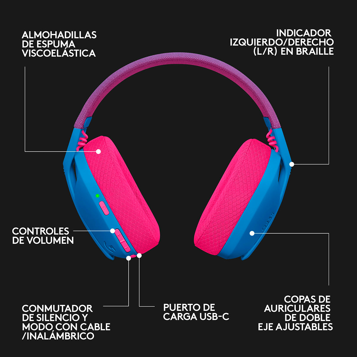 Audiófonos Inalámbricos Gamer Logitech G435