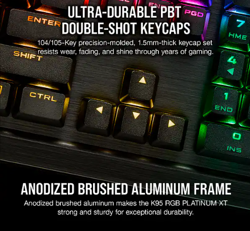 Teclado Corsair K95 RGB Platinum XT Cherry MX