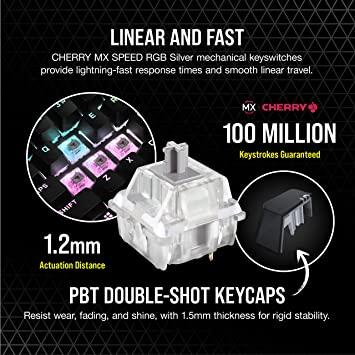Teclado Corsair Gaming K65 RGB Mini 60% Cherry MX