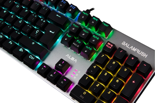 Teclado Gamer Alba KG745 Switch Azul RGB