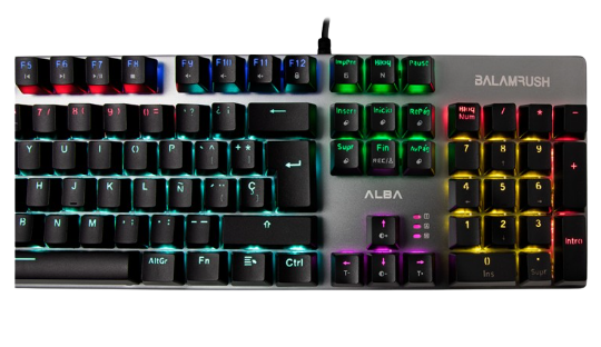 Teclado Gamer Alba KG745 Switch Azul RGB