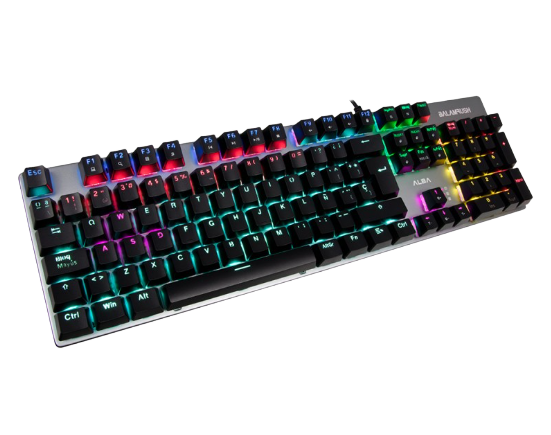 Teclado Gamer Alba KG745 Switch Azul RGB