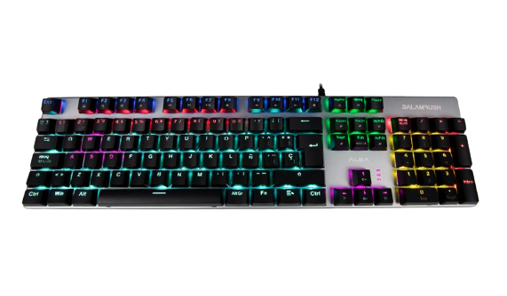 Teclado Gamer Alba KG745 Switch Azul RGB
