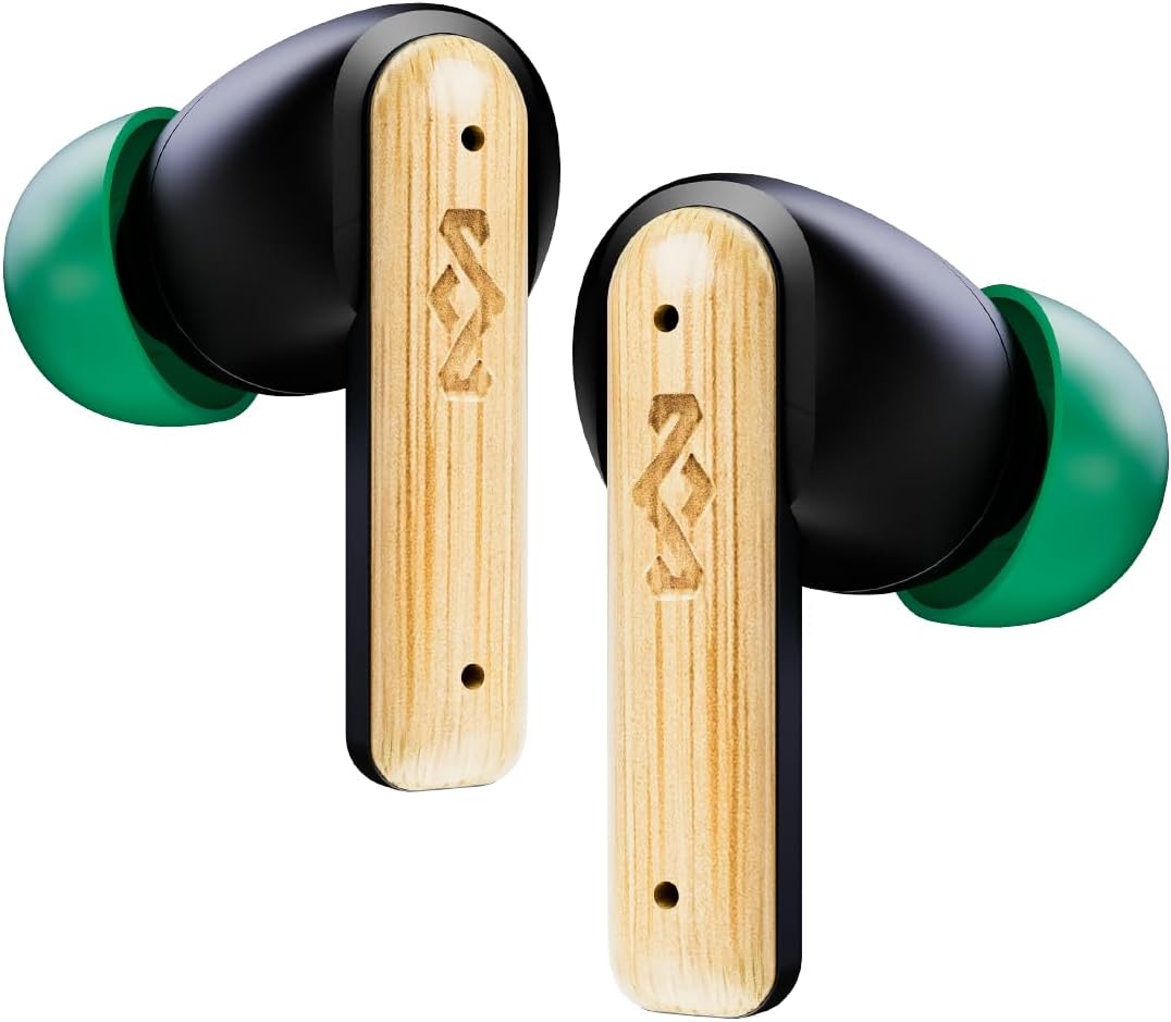 House of Marley Little Bird True - Auriculares inalámbricos, controles táctiles, micrófono integrado