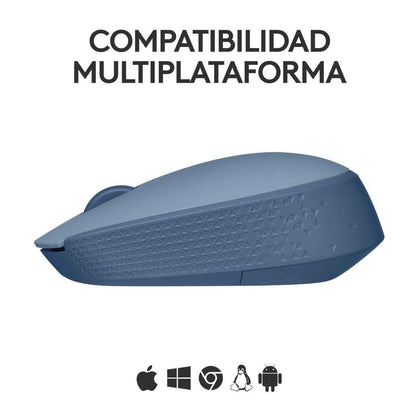 Mouse logitech M170 inalámbrico simplicidad de plug-play 1000dpi color gris azulado