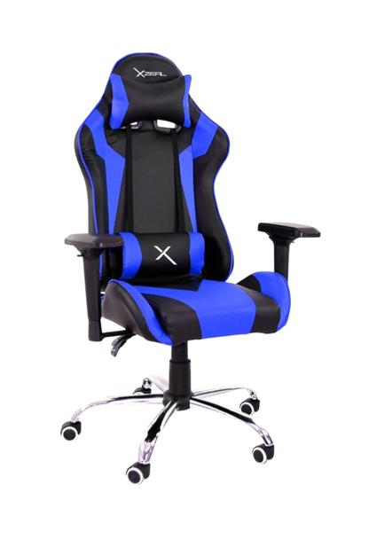 Silla de escritorio Xzeal XZ10 gamer ergonómica negra y azul