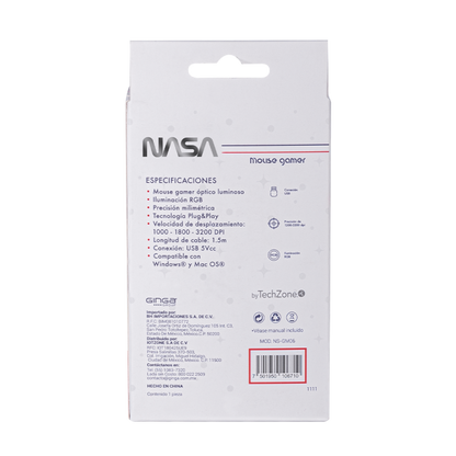 MOUSE GAMER RGB NASA NS-GM06