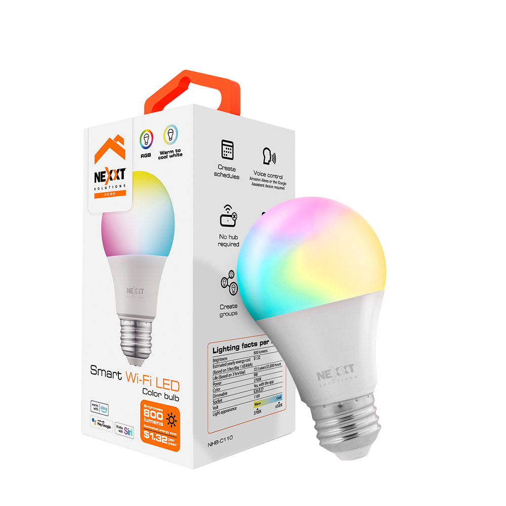 Bombilla LED inteligente Wi-Fi 110V - A19 - NHB-C110