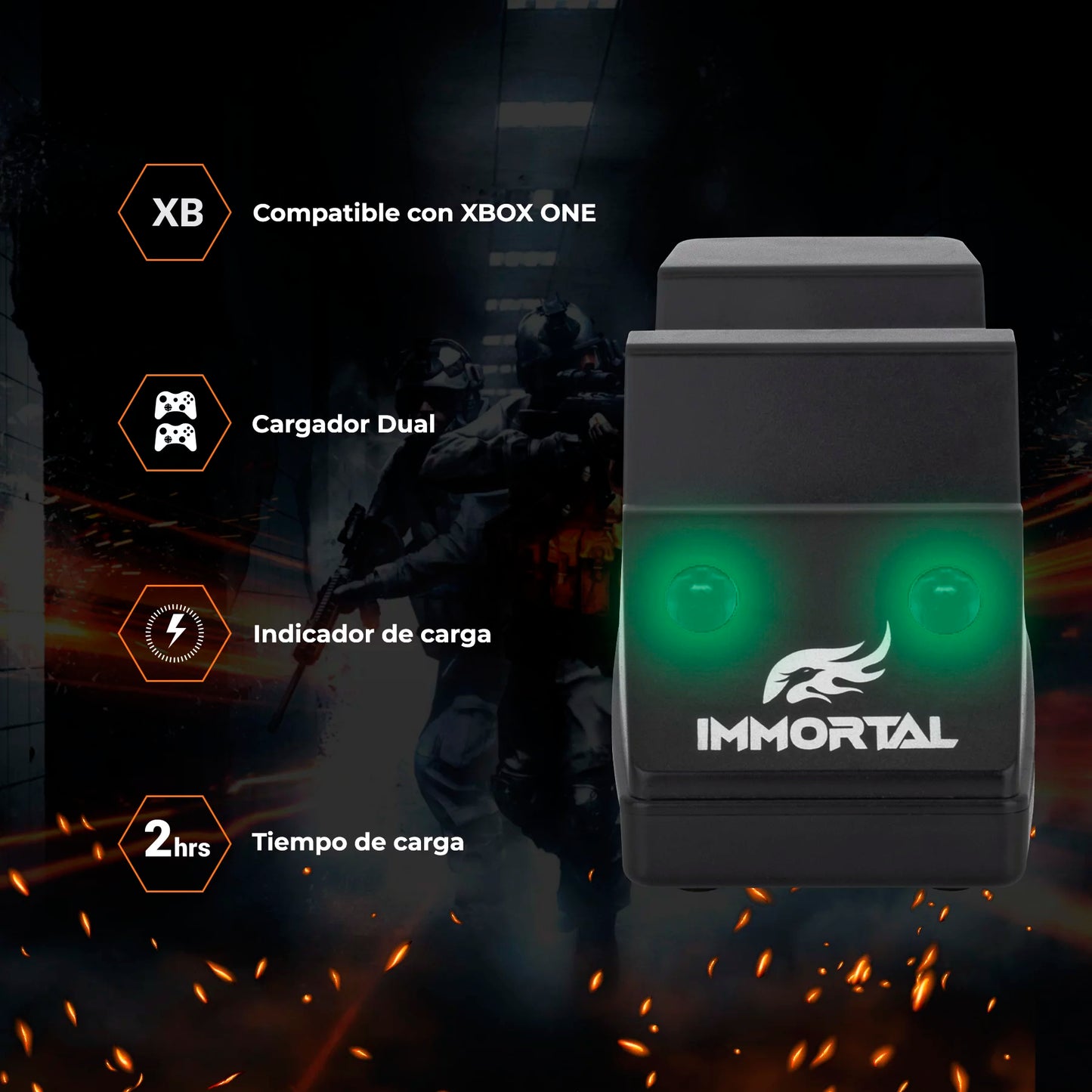 Immortal Cargador DUAL XBOX ONE