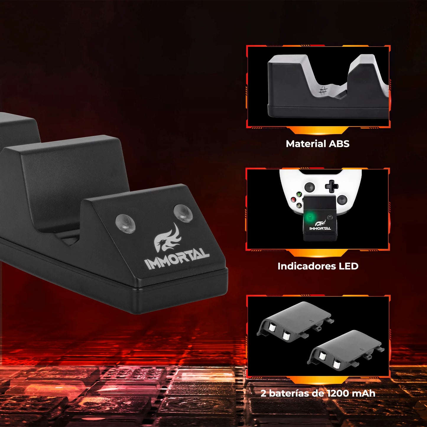 Immortal Cargador DUAL XBOX ONE