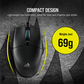 Mouse Corsair Katar Pro-12400 DPI Ultraligero