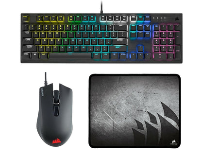 Kit Corsair Teclado K60 RGB / Mouse Harpoon RGB / Mousepad MM300