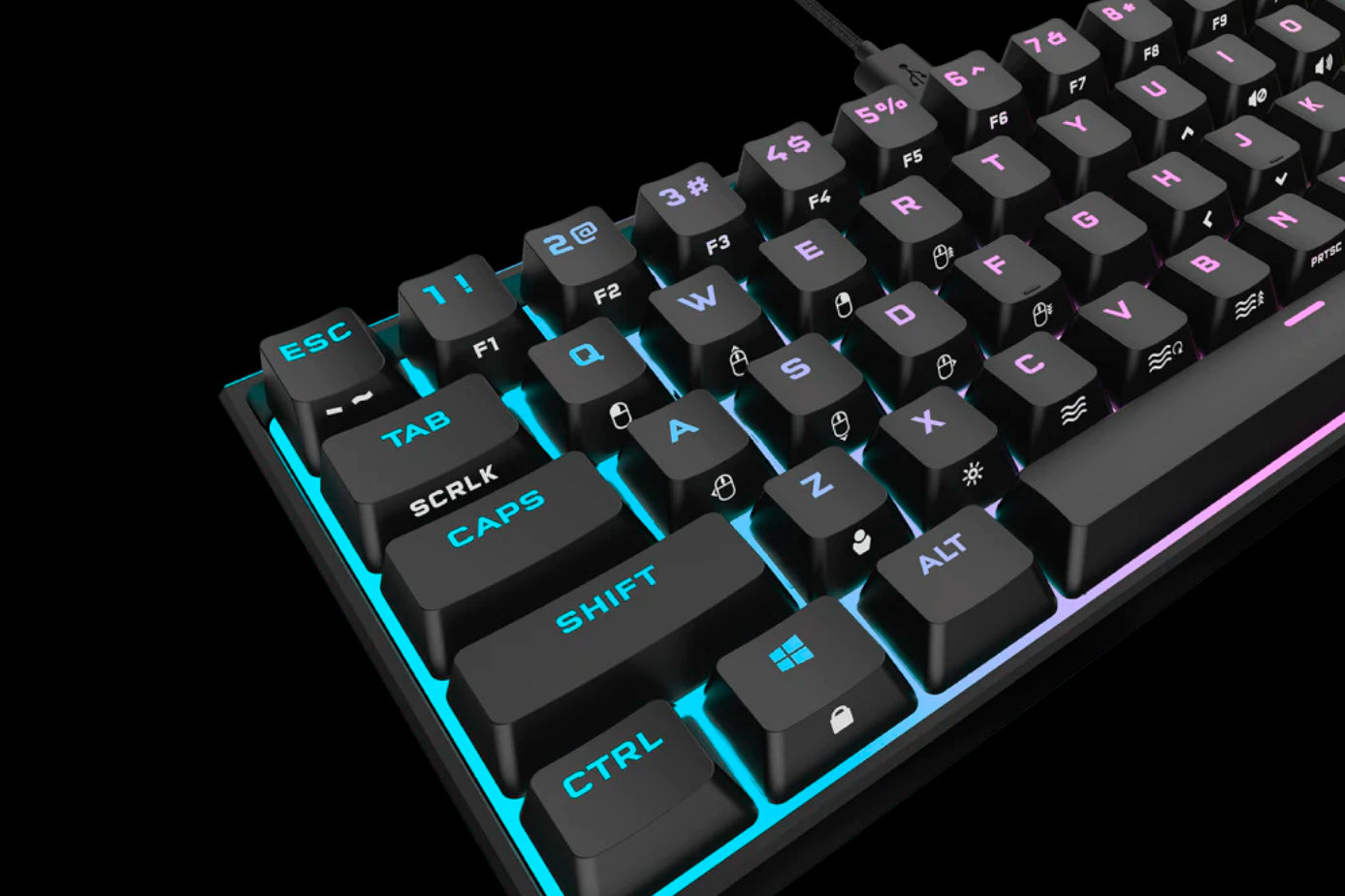 Teclado Corsair Gaming K65 RGB Mini 60% Cherry MX